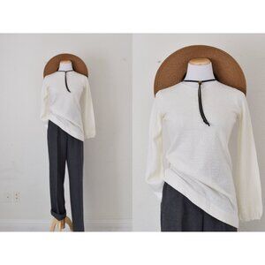 Vintage 90s Orlon/Acrylic Knit Tunic Sweater Top‎
